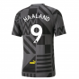 2022-2023 Man City Pre-Match Jersey (Black) (HAALAND 9)