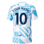 2022-2023 Man City Pre-Match Jersey (White) (Your Name)