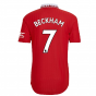 2022-2023 Man Utd Authentic Home Shirt (BECKHAM 7)