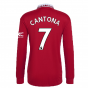 2022-2023 Man Utd Long Sleeve Home Shirt (CANTONA 7)