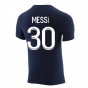 2022-2023 PSG Crest Tee (Navy) (MESSI 30)