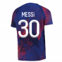 2022-2023 PSG Pre-Match Training Shirt (Blue) - Kids (MESSI 30)