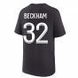 2022-2023 PSG Swoosh T-Shirt (Black) - Kids (BECKHAM 32)
