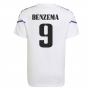 2022-2023 Real Madrid Training Tee (White) (BENZEMA 9)