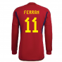 2022-2023 Spain Long Sleeve Home Shirt (FERRAN 11)