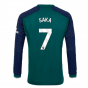 2023-2024 Arsenal Long Sleeve Third Shirt (Saka 7)