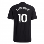 2023-2024 Man Utd Training Tee (Black) (Your Name)