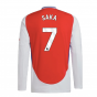 2024-2025 Arsenal Long Sleeve Home Shirt (Saka 7)