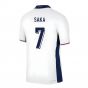 2024-2025 England Home Match Dri-Fit ADV Authentic Shirt (Saka 7)