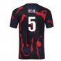 2024-2025 England Rugby Warm Up Jersey O2 (Black) - Kids (Itoje 5)
