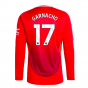 2024-2025 Man Utd Long Sleeve Home Shirt (Garnacho 17)