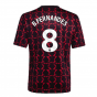 2024-2025 Man Utd Pre-Match Shirt (Black) - Kids (B.Fernandes 8)