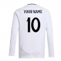 2024-2025 Real Madrid Long Sleeve Home Shirt (Kids) (Your Name)