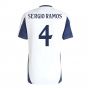 2024-2025 Real Madrid Training Tee (White) (Sergio Ramos 4)
