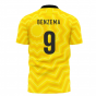 Al-Ittihad 2021-2022 Home Concept Football Kit (Libero) - Kids (Long Sleeve) (Benzema 9)