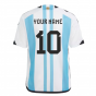 Argentina 2022 World Cup Winners Home Shirt - Kids (Your Name)