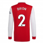 Arsenal 2021-2022 Long Sleeve Home Shirt (DIXON 2)