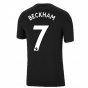 Man Utd 2021-2022 Tee (Black) (BECKHAM 7)