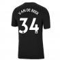 Man Utd 2021-2022 Tee (Black) (VAN DE BEEK 34)