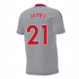 Man Utd 2021-2022 Training Tee (Grey) (JAMES 21)