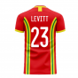 Wales 2024-2025 Home Concept Football Kit (Libero) (LEVITT 23)