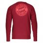 2021-2022 Bayern Munich Graphic Crew Sweat (Red)