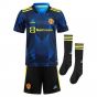 Man Utd 2021-2022 Third Mini Kit (Blue) (ROBSON 7)