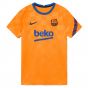 2021-2022 Barcelona Pre-Match Jersey (Orange) (A INIESTA 8)