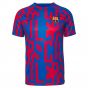 2022-2023 Barcelona Pre-Match Training Shirt (Blue) (PEDRI 8)