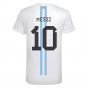 Messi Football Number 10 Graphic T-Shirt (White)