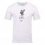 2023-2024 Liverpool Crest Tee (White) (Luis Diaz 7)