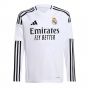 2024-2025 Real Madrid Long Sleeve Home Shirt (Kids) (Your Name)