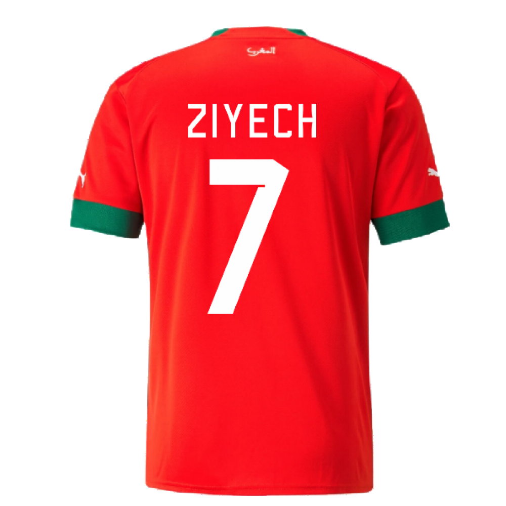 2022-2023 Morocco Home Shirt (ZIYECH 7) [76580701-250364] - €98.95  Teamzo.com