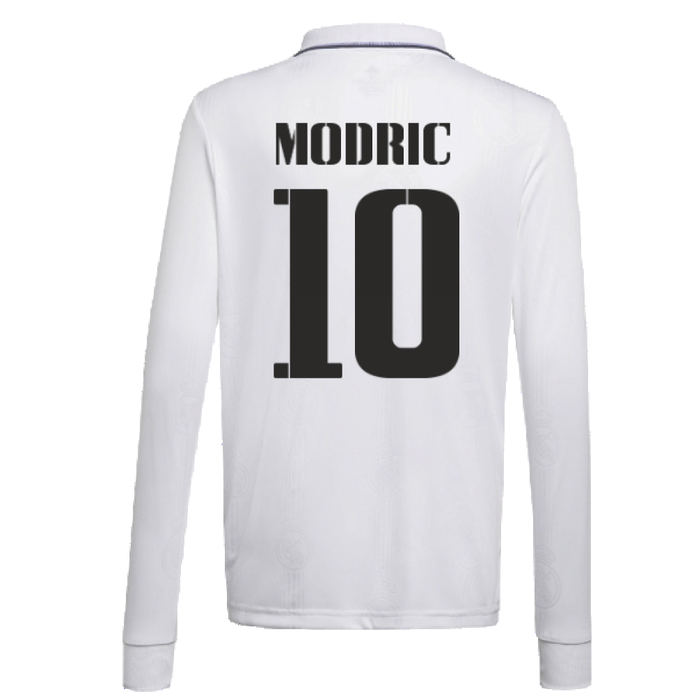 2022-2023 Real Madrid Long Sleeve Home Shirt (MODRIC 10 