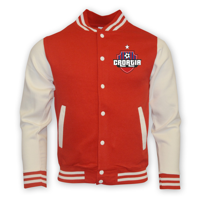 Croatia College Baseball Jacket (red)