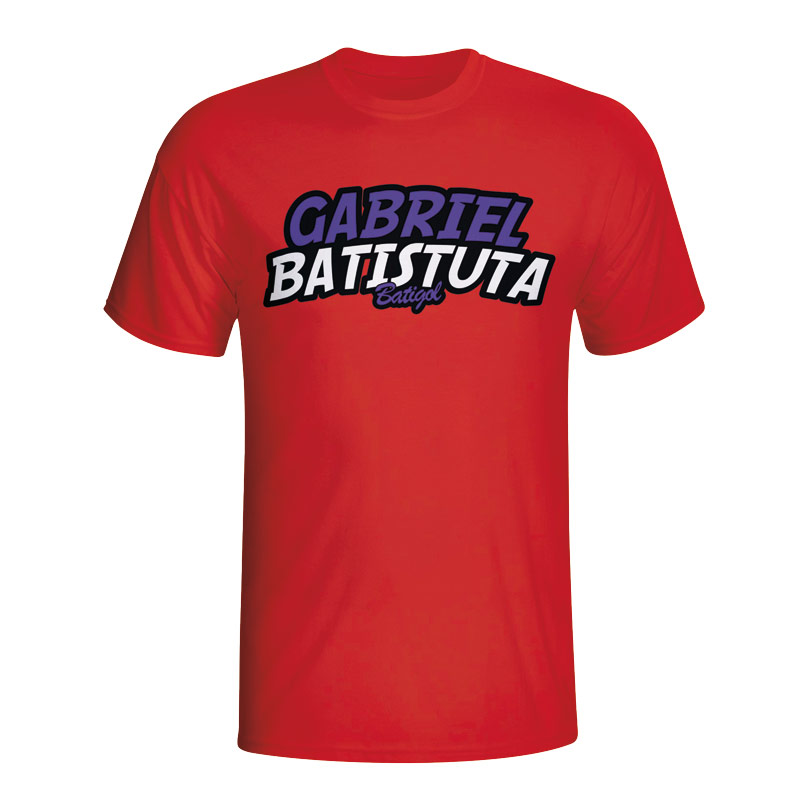 Gabriel Batistuta Comic Book T-shirt (red)