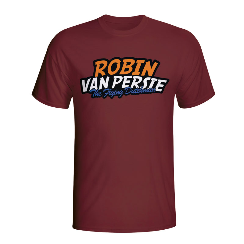 Robin Van Persie Comic Book T-shirt (maroon) - Kids