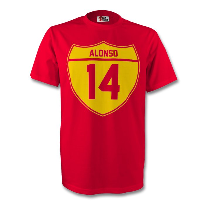 Xabi Alonso Spain Crest Tee (red) - Kids