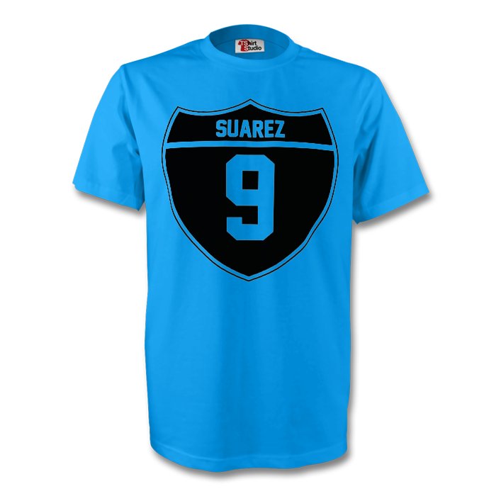 Luis Suarez Uruguay Crest Tee (sky Blue)