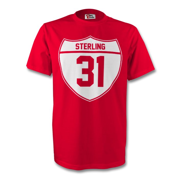 Raheem Sterling Liverpool Crest Tee (red) - Kids
