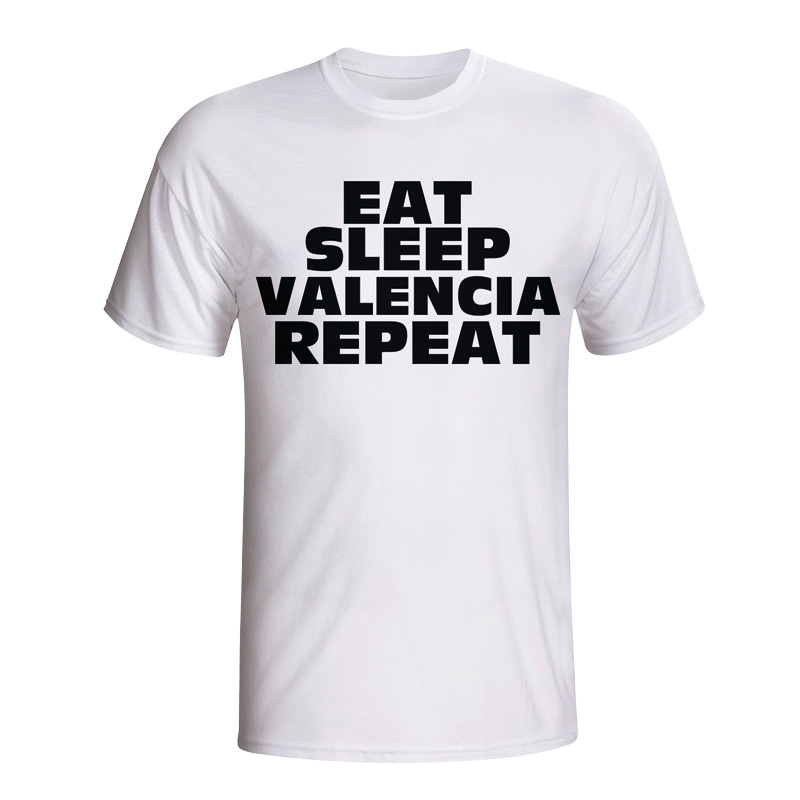 Eat Sleep Valencia Repeat T-shirt (white)