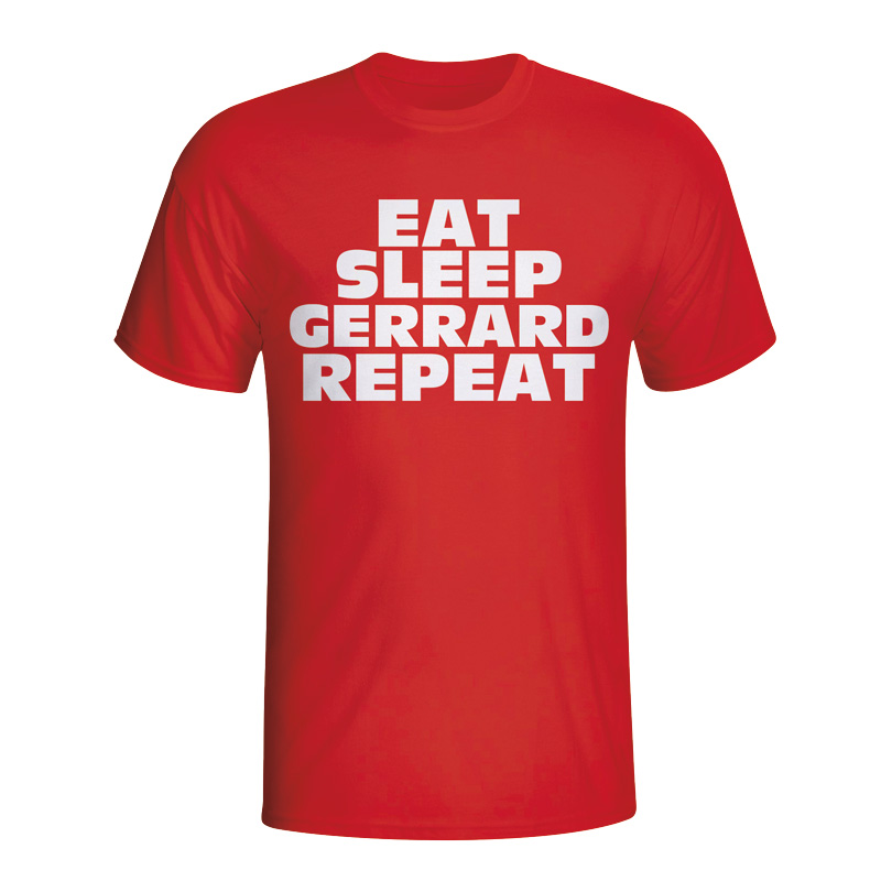 Eat Sleep Gerrard Repeat T-shirt (red) - Kids