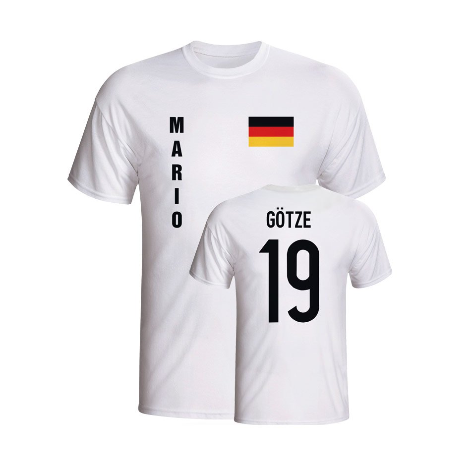 Mario Gotze Germany Flag T-shirt (white) - Kids