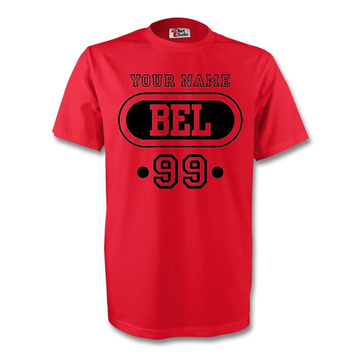 Belgium Bel T-shirt (red) Your Name (kids)