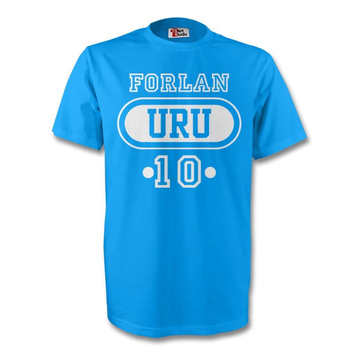 Diego Forlan Uruguay Uru T-shirt (sky Blue) - Kids