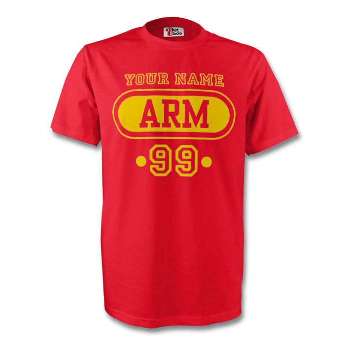 Armenia Arm T-shirt (red) Your Name