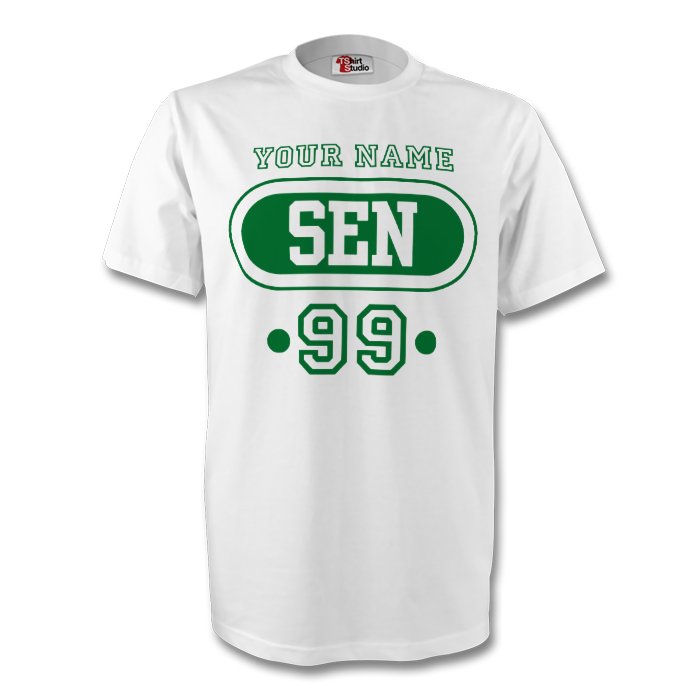 Senegal Sen T-shirt (white) Your Name