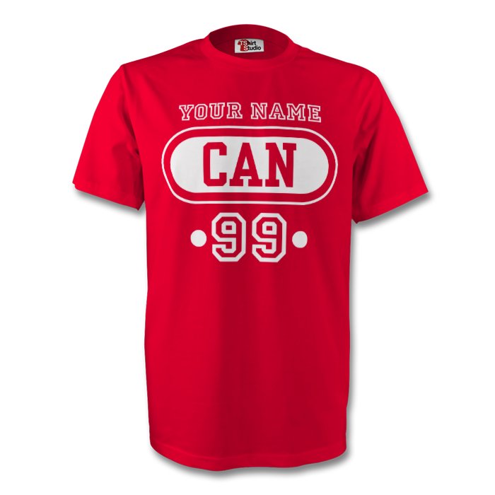 Canada Can T-shirt (red) Your Name (kids)