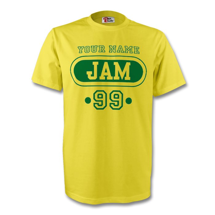 Jamaica Jam T-shirt (yellow) Your Name (kids)