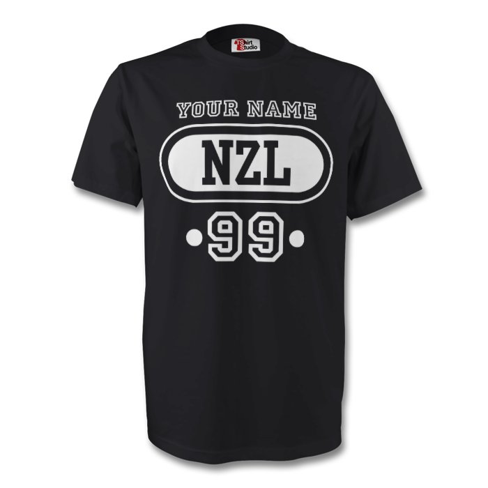New Zealand Nzl T-shirt (black) Your Name (kids)
